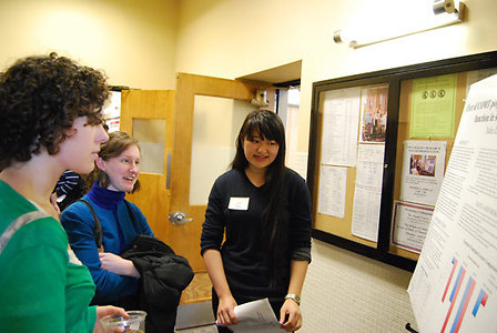 Julia Zhao '10 explains her research titled, "Effect of Comt Polymorphism on Executive Function in Schizophrenia"