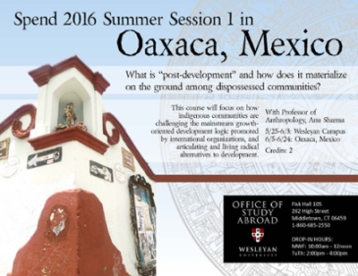 Study in Oaxaca Mexico Summer 2016