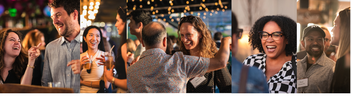 A collage of photos capturing Wesleyan Alumni at several events