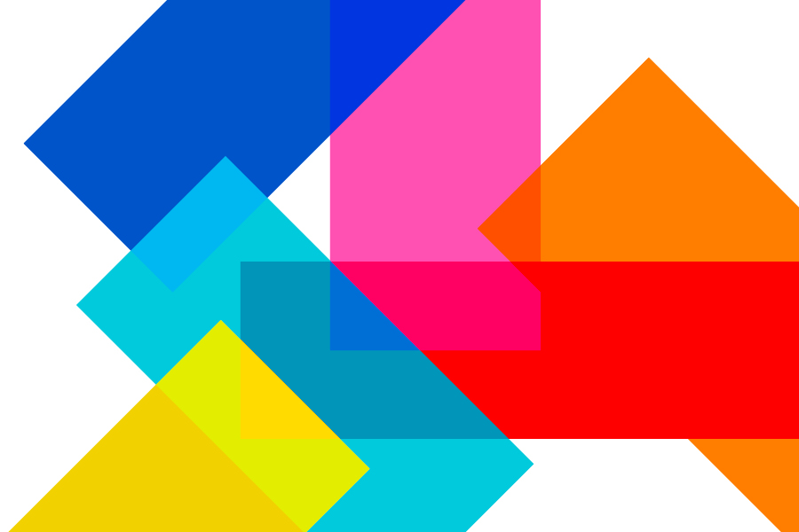 overlapping color rectangles