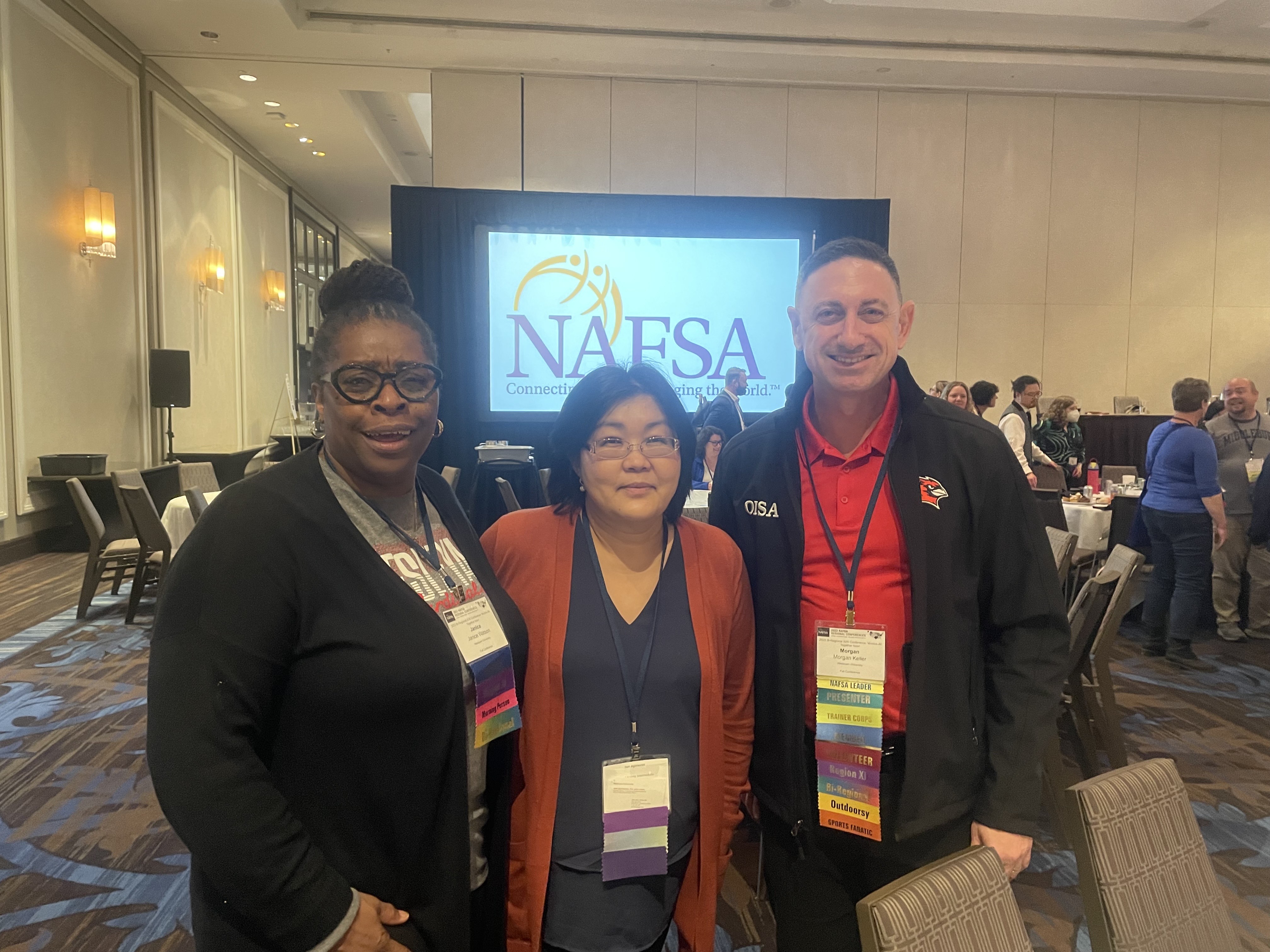 Photo of OISA professional staff members at NAFSA: Association of International Educators conference in Montreal in 2023