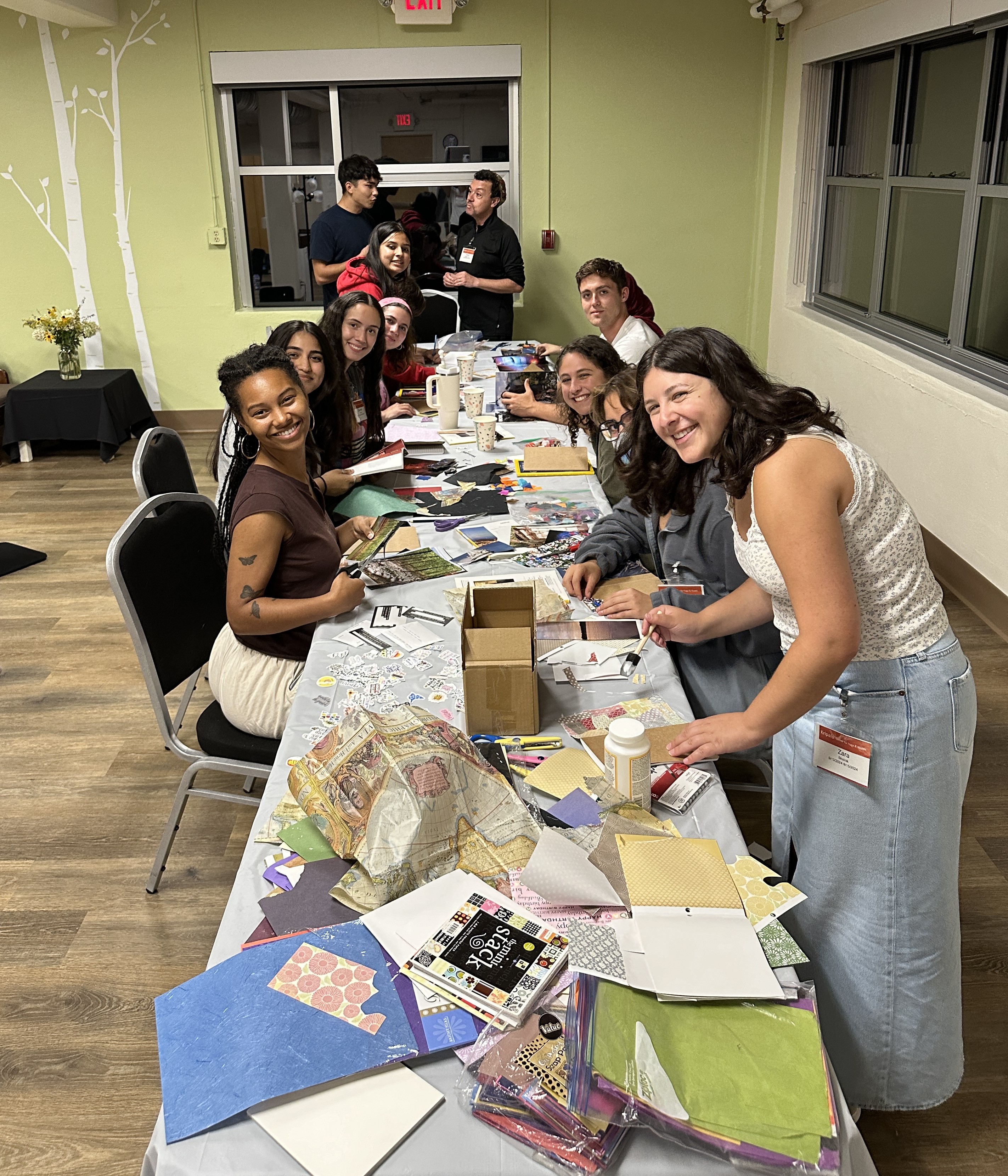 interfaith students decorating journals